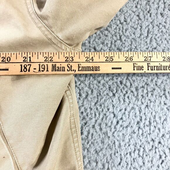 LL Bean Jacket Mens Large Tan Barn Chore Utility‎ Quilted Field Coat Thinsulate - Picture 8 of 12